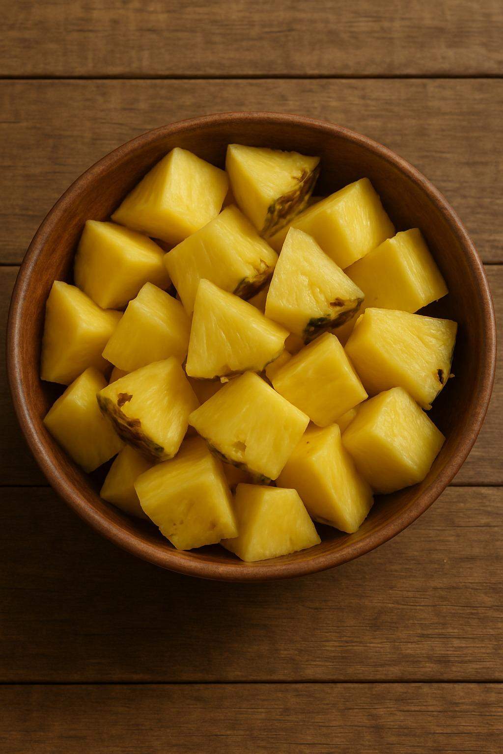 Zdjęcie świeżych kawałków ananasa, jako zachęta do przeczytania artykułu o właściwościach tego owocu