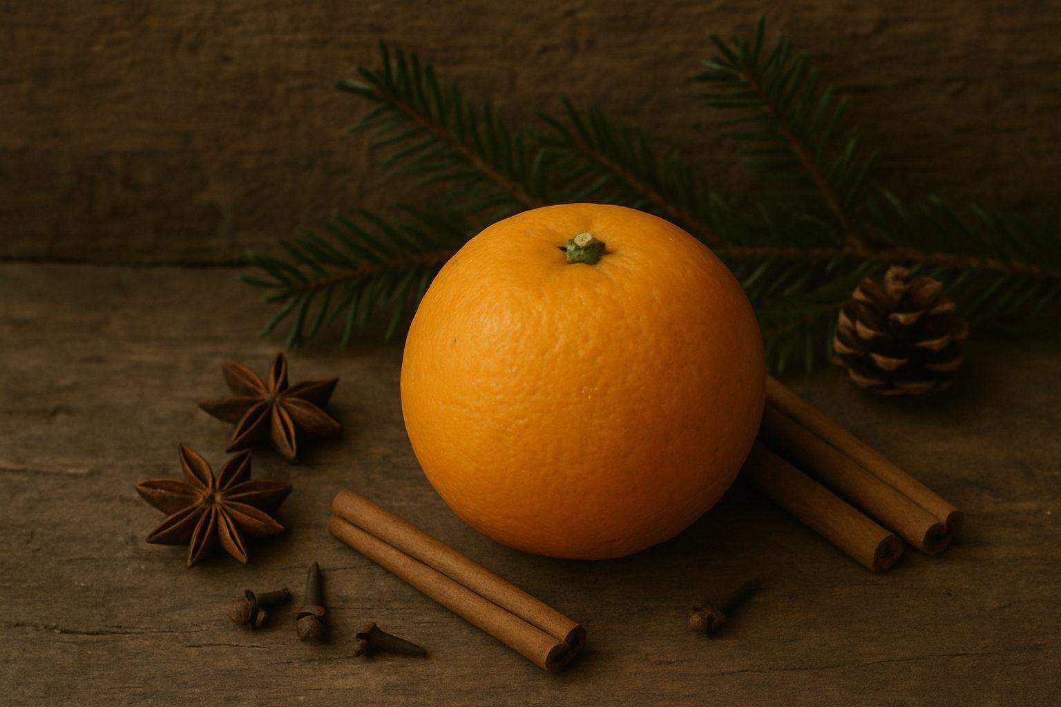 Zdjęcie na którym widać pomarańczę, świąteczny owoc, który kojarzy się ze świętami. Zachęta do przeczytania artykułu o pomarańczach